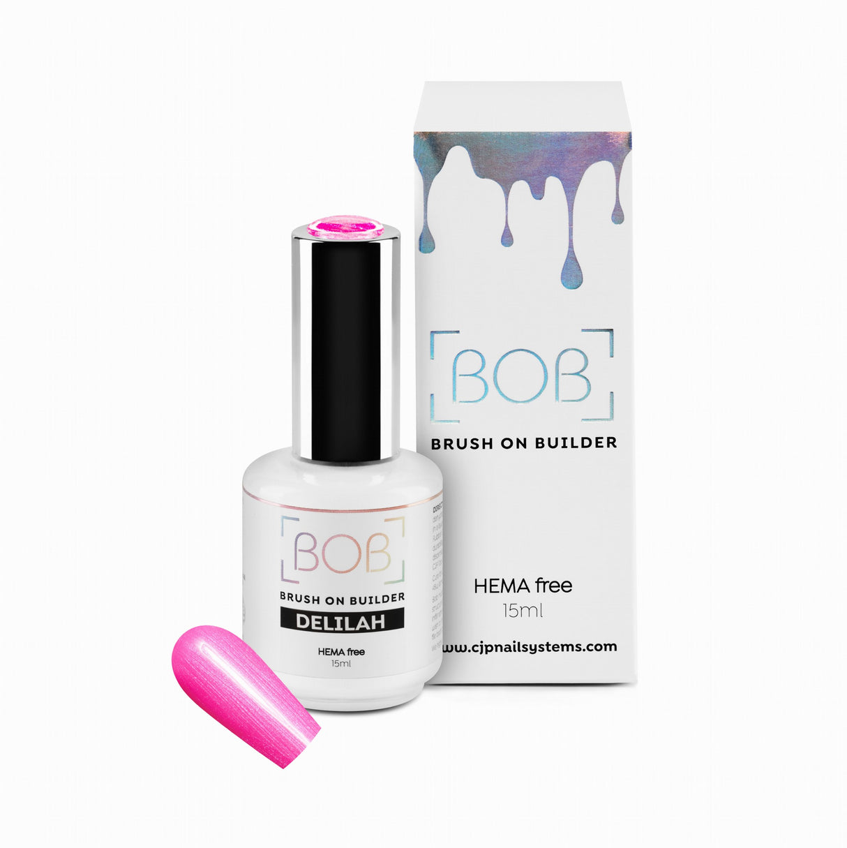 bright pink builder gel in a bottle