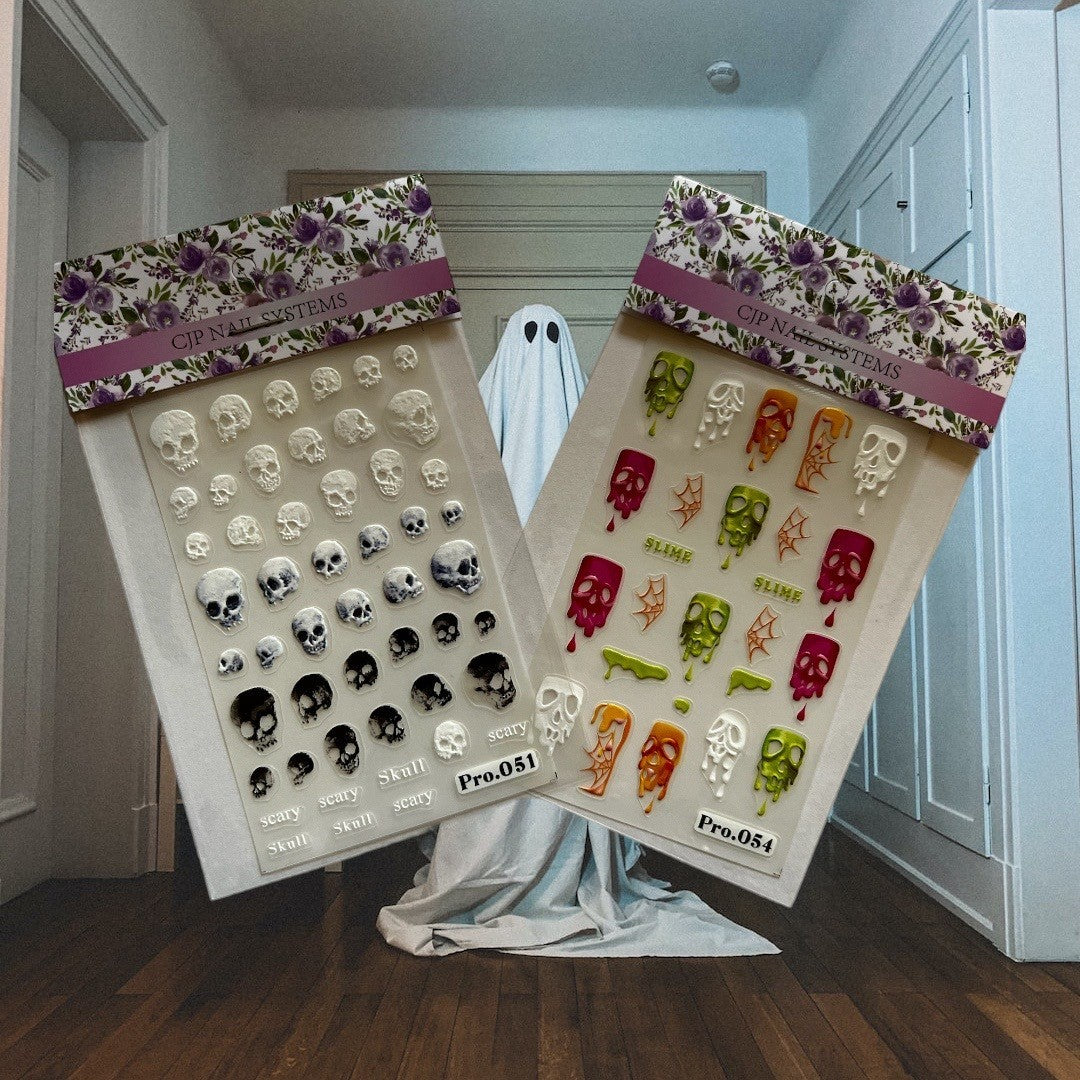 Spooky Skull Stickers x2