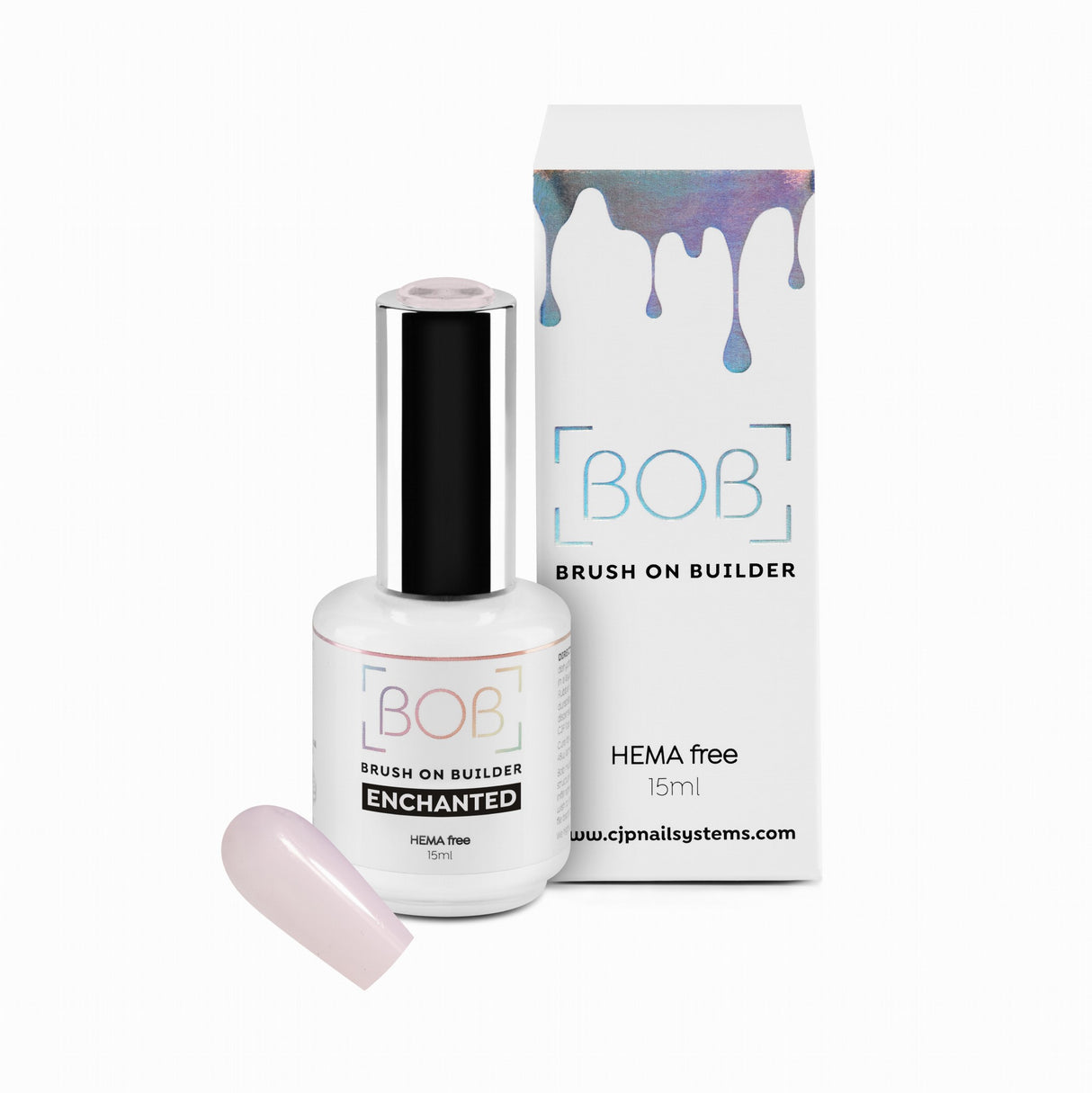 frosted clear builder gel in a bottle