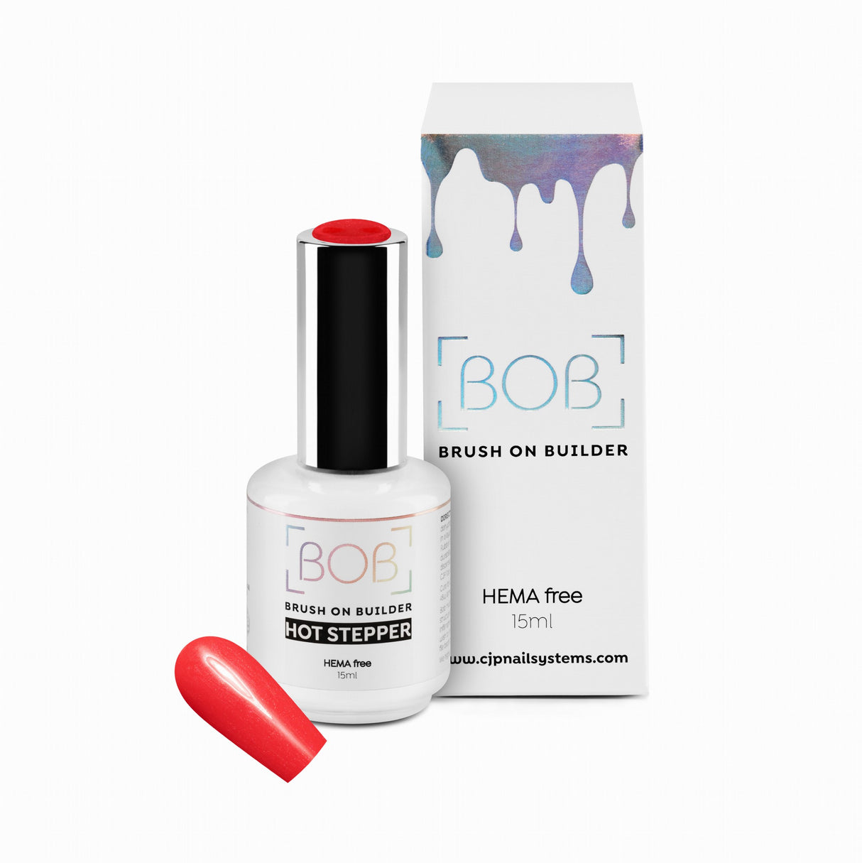 coral red builder gel in a bottle