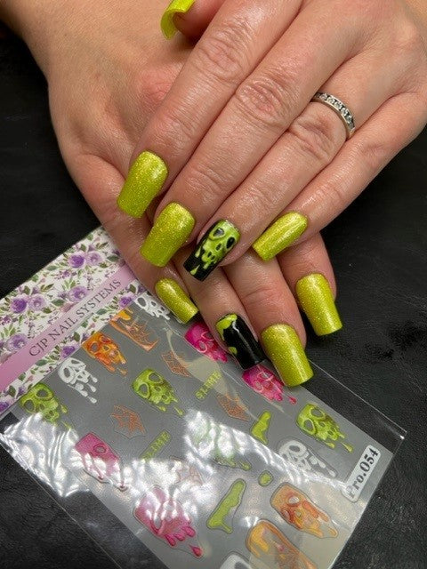 Spooky Skull Stickers x2