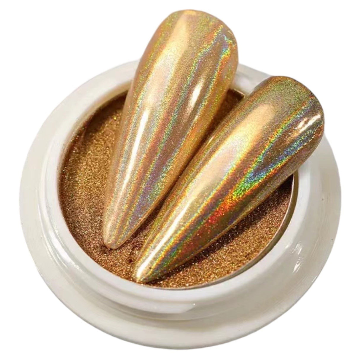 Gold holo nail polish